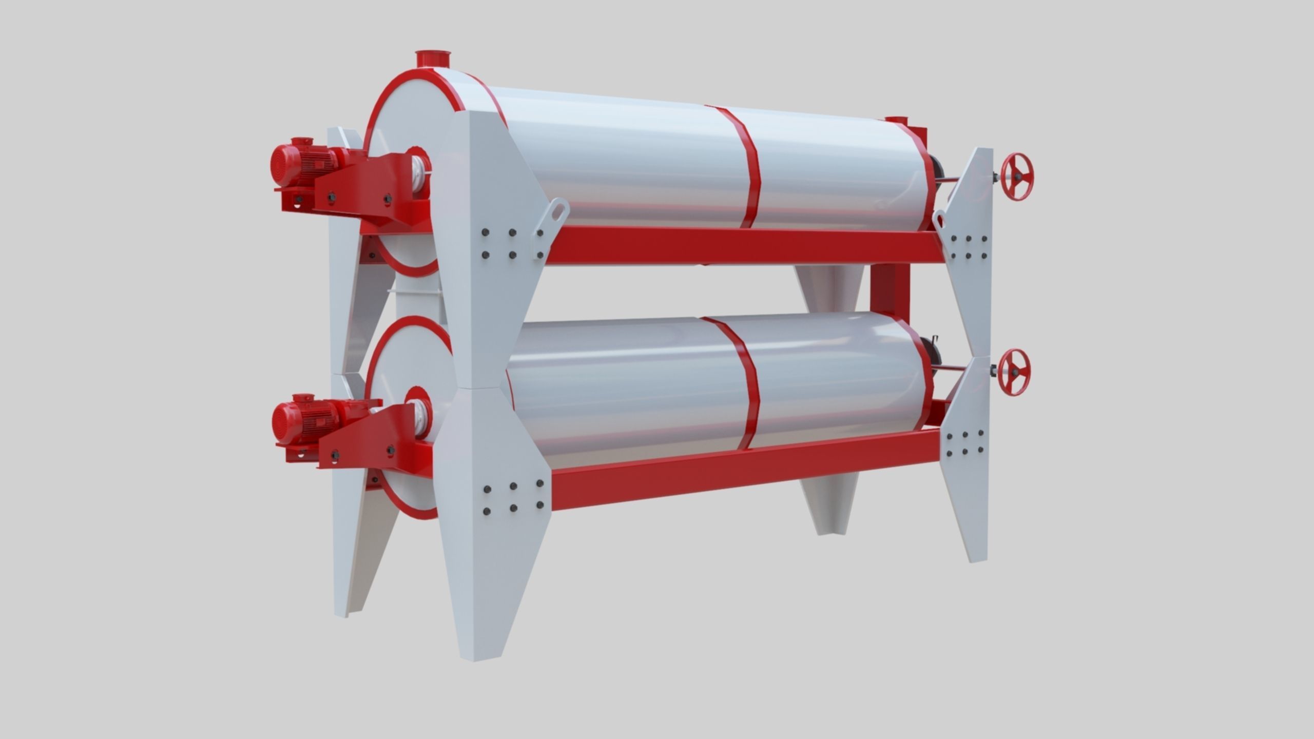 Trieur Intended Cylinder - Wheat Grain Flour Milling Machine 3D model_16