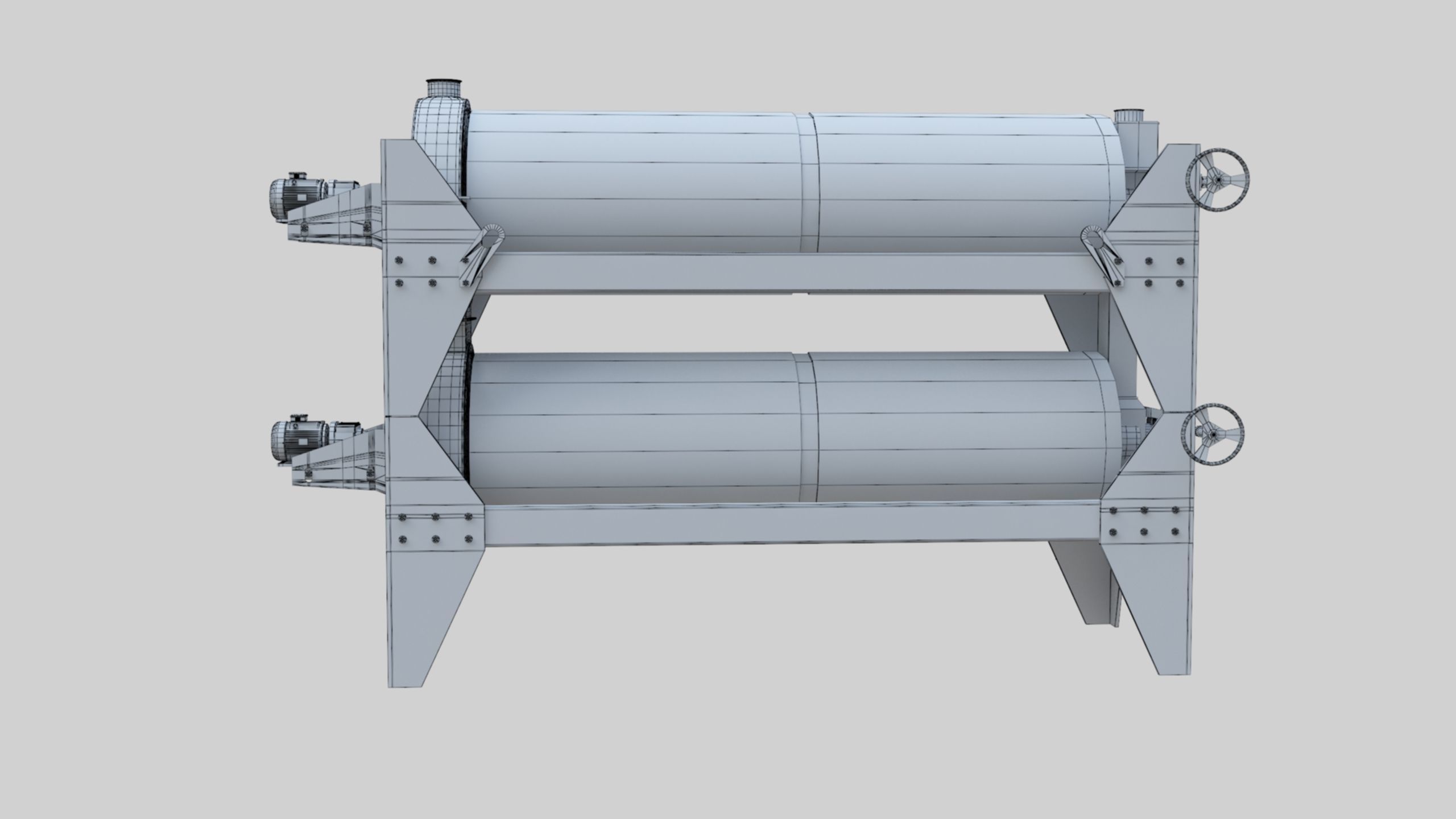 Trieur Intended Cylinder - Wheat Grain Flour Milling Machine 3D model_47
