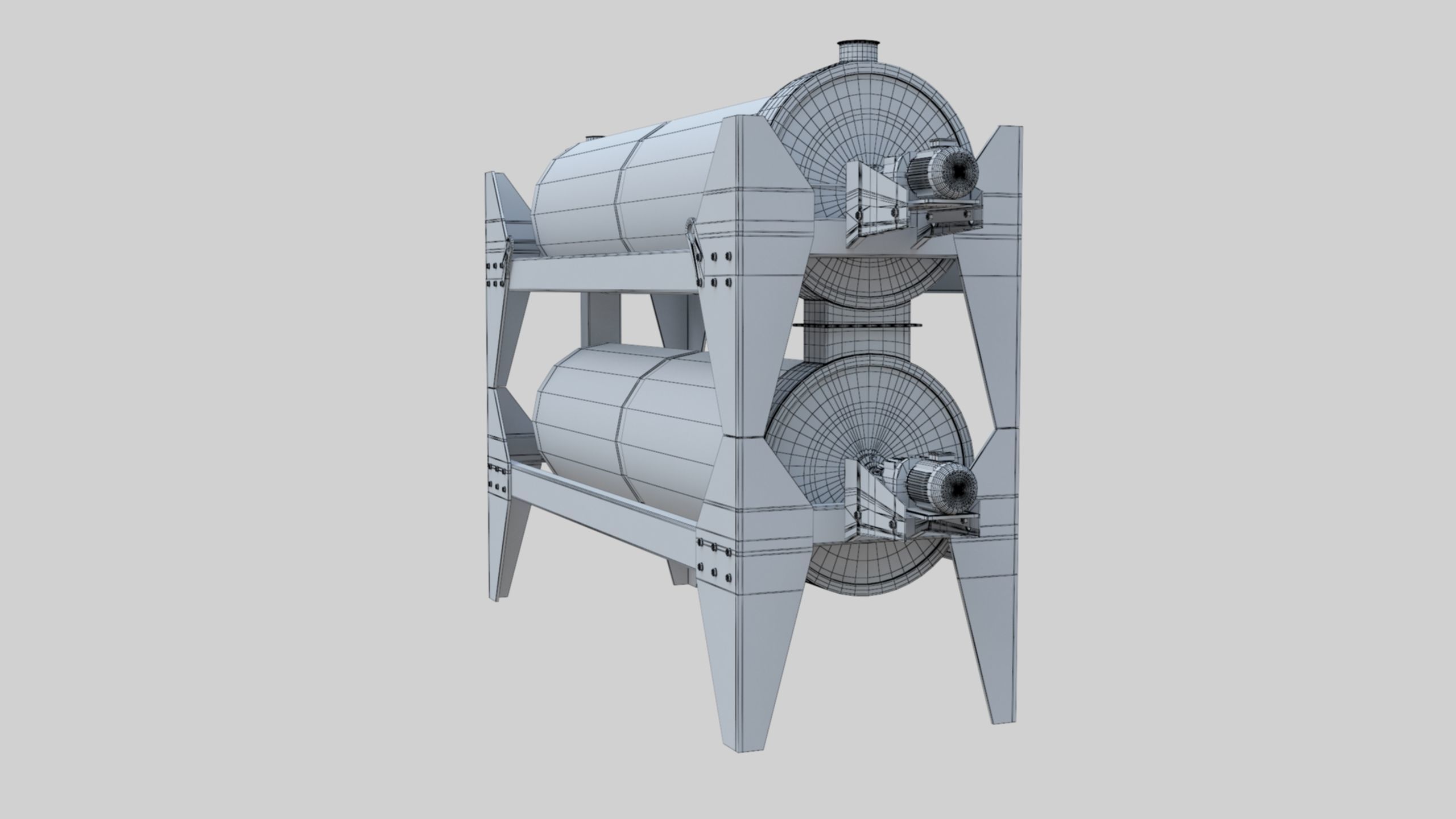 Trieur Intended Cylinder - Wheat Grain Flour Milling Machine 3D model_8