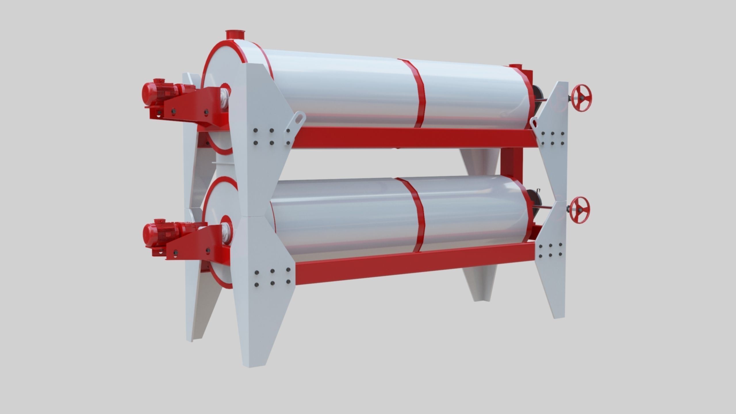 Trieur Intended Cylinder - Wheat Grain Flour Milling Machine 3D model_1