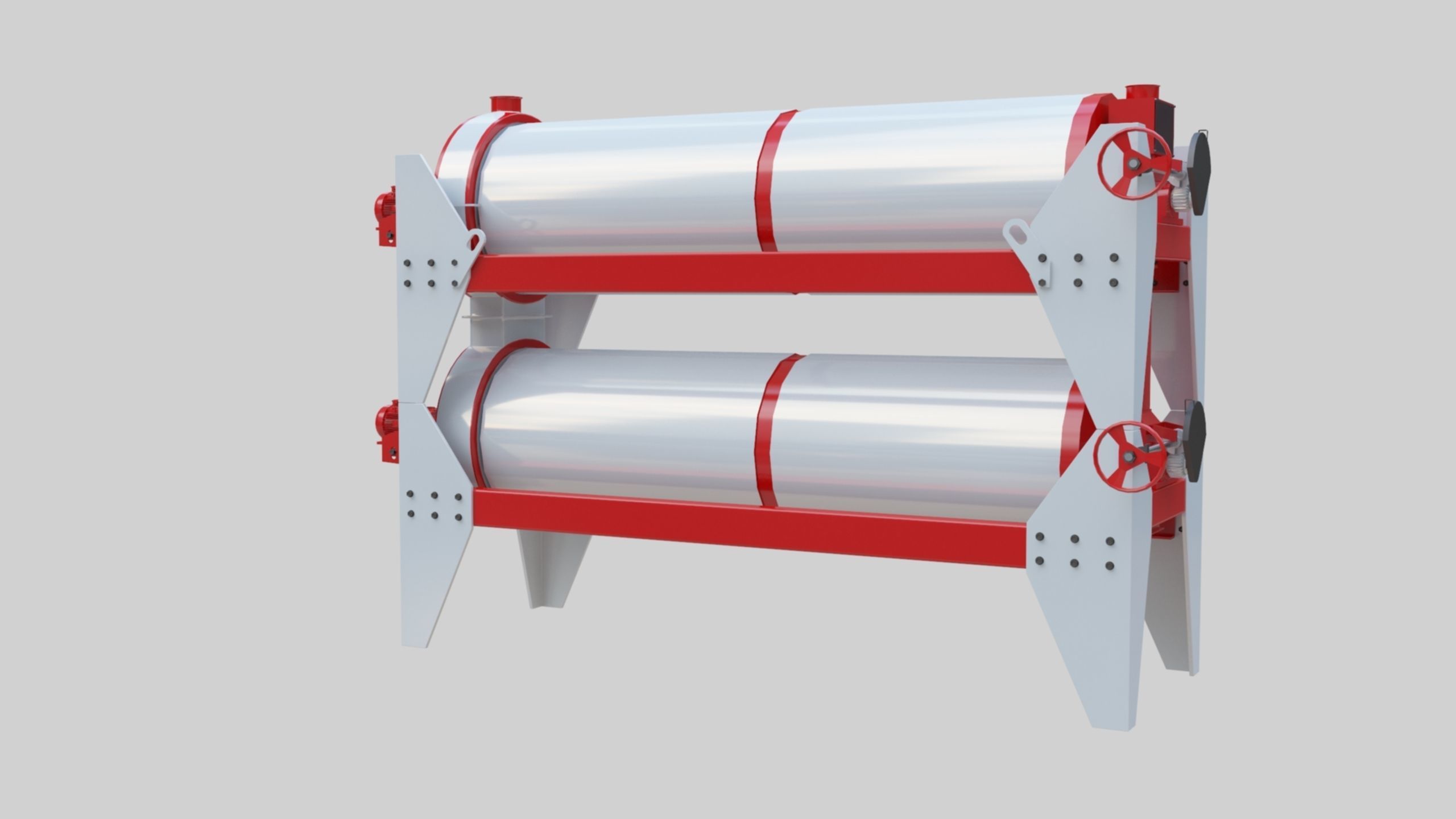 Trieur Intended Cylinder - Wheat Grain Flour Milling Machine 3D model_25