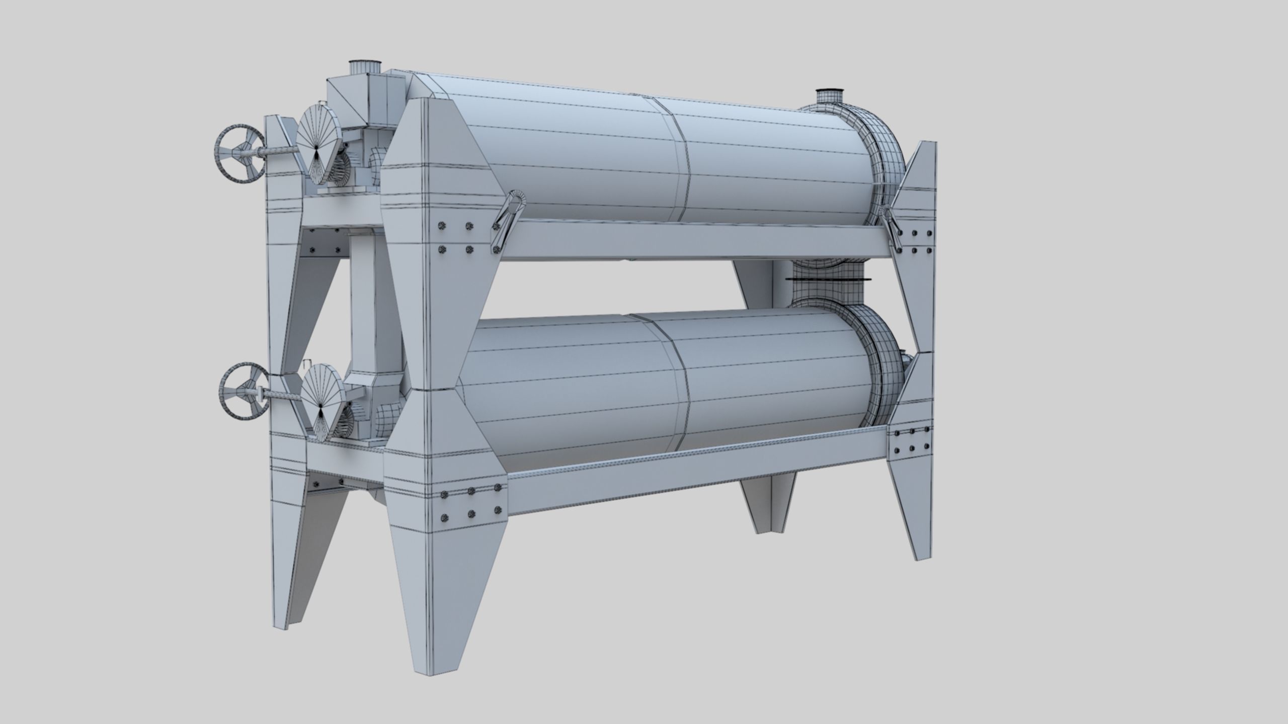 Trieur Intended Cylinder - Wheat Grain Flour Milling Machine 3D model_44