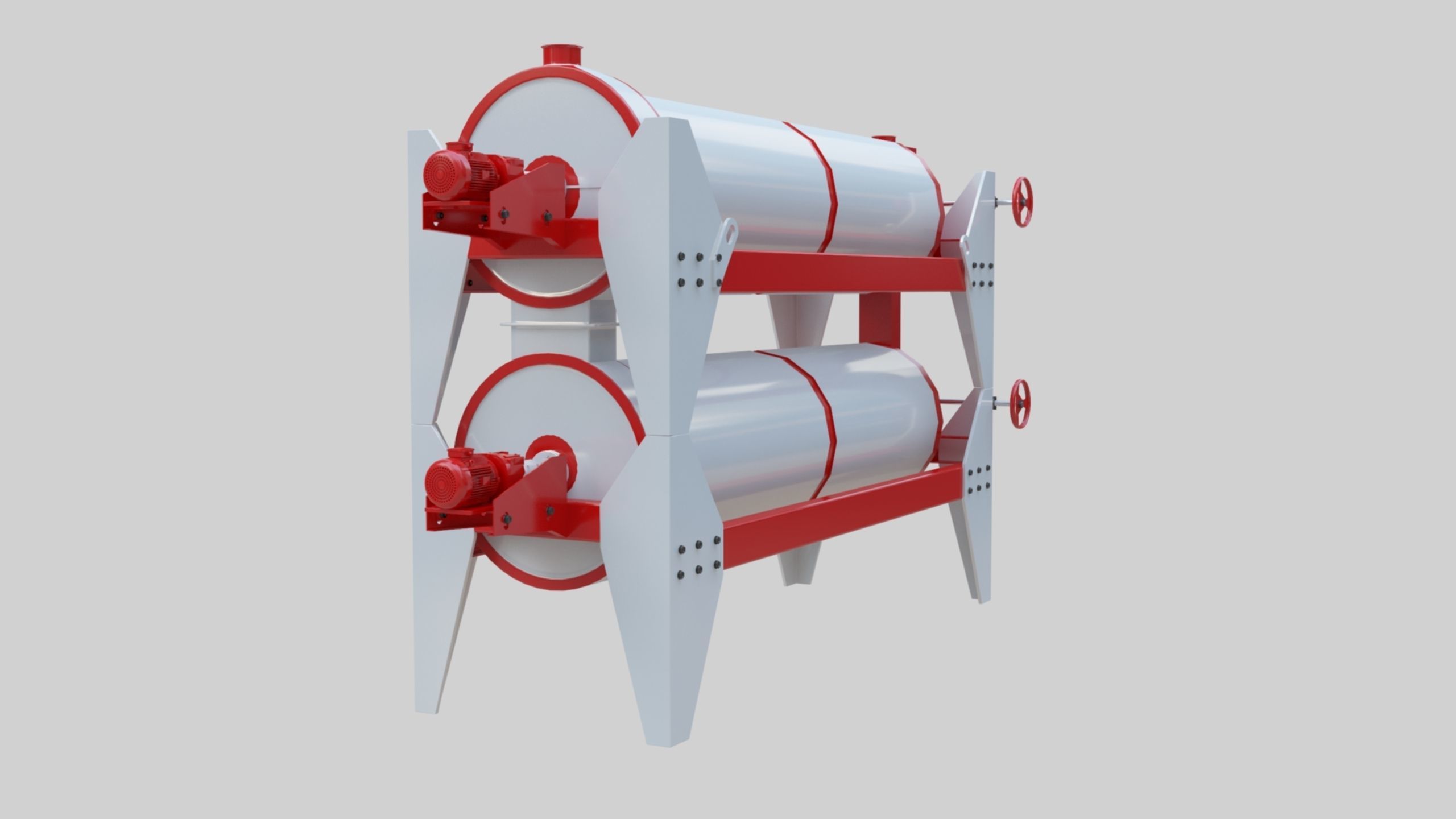 Trieur Intended Cylinder - Wheat Grain Flour Milling Machine 3D model_19