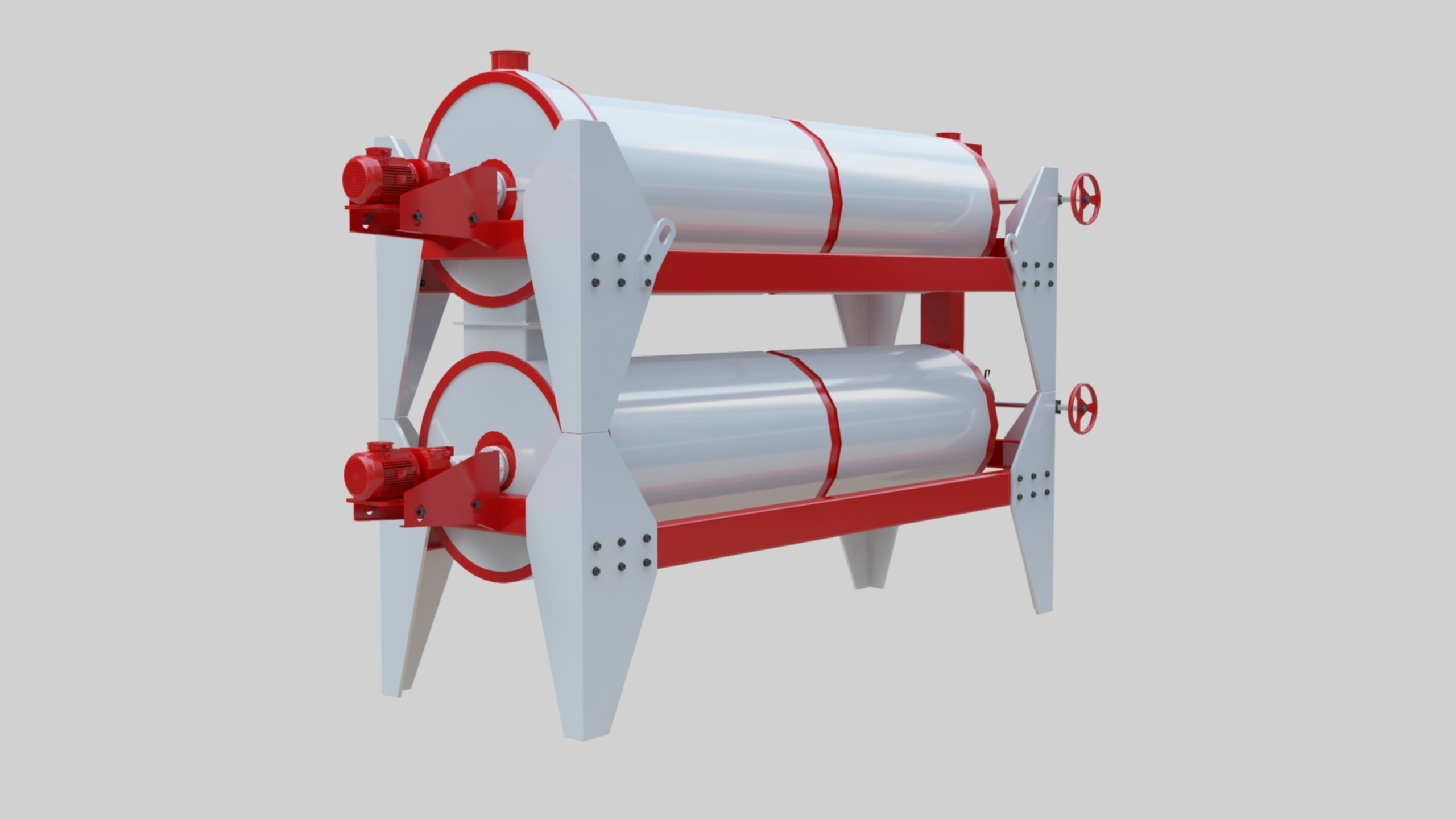 Trieur Intended Cylinder - Wheat Grain Flour Milling Machine 3D model_22