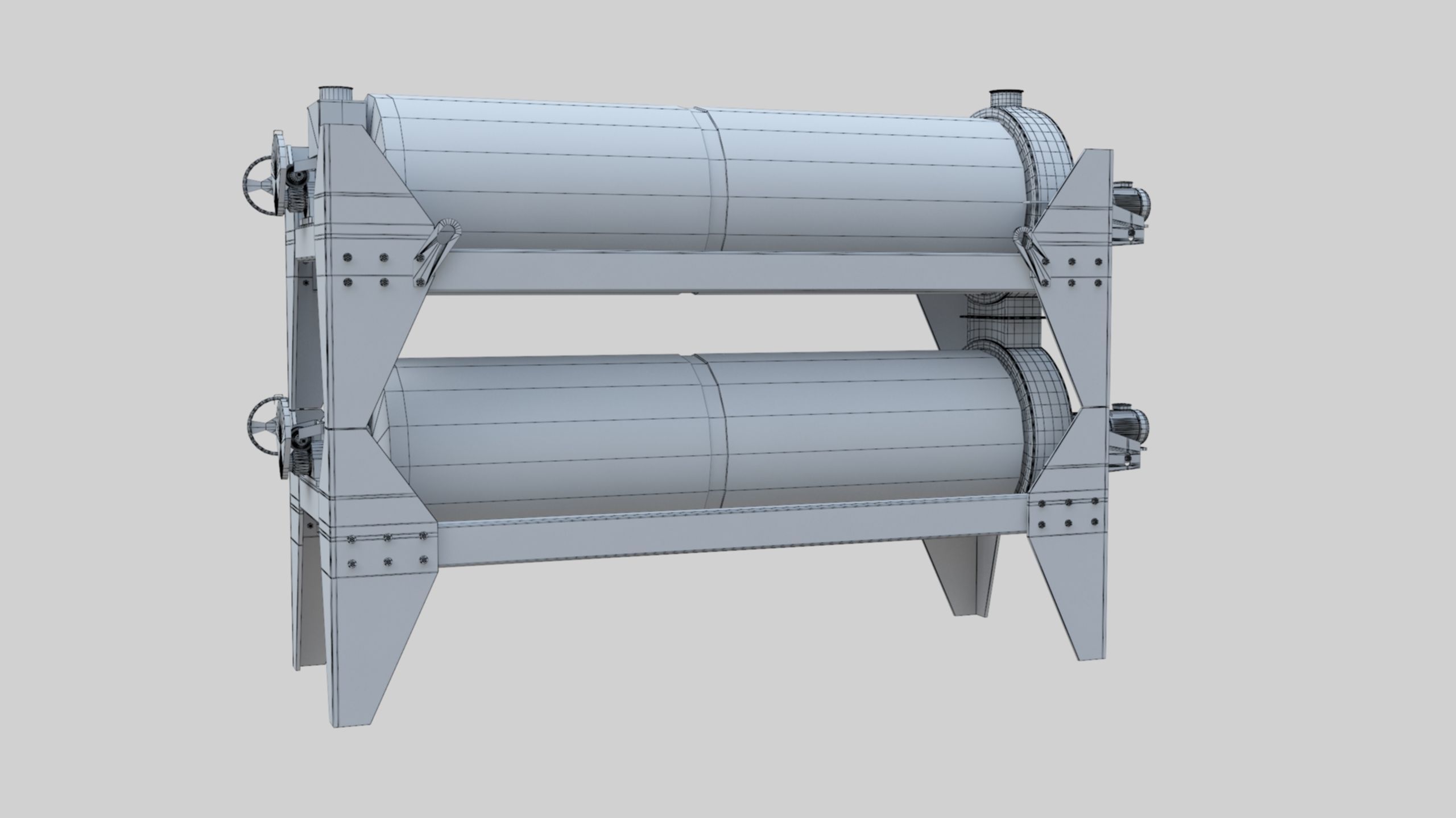 Trieur Intended Cylinder - Wheat Grain Flour Milling Machine 3D model_40
