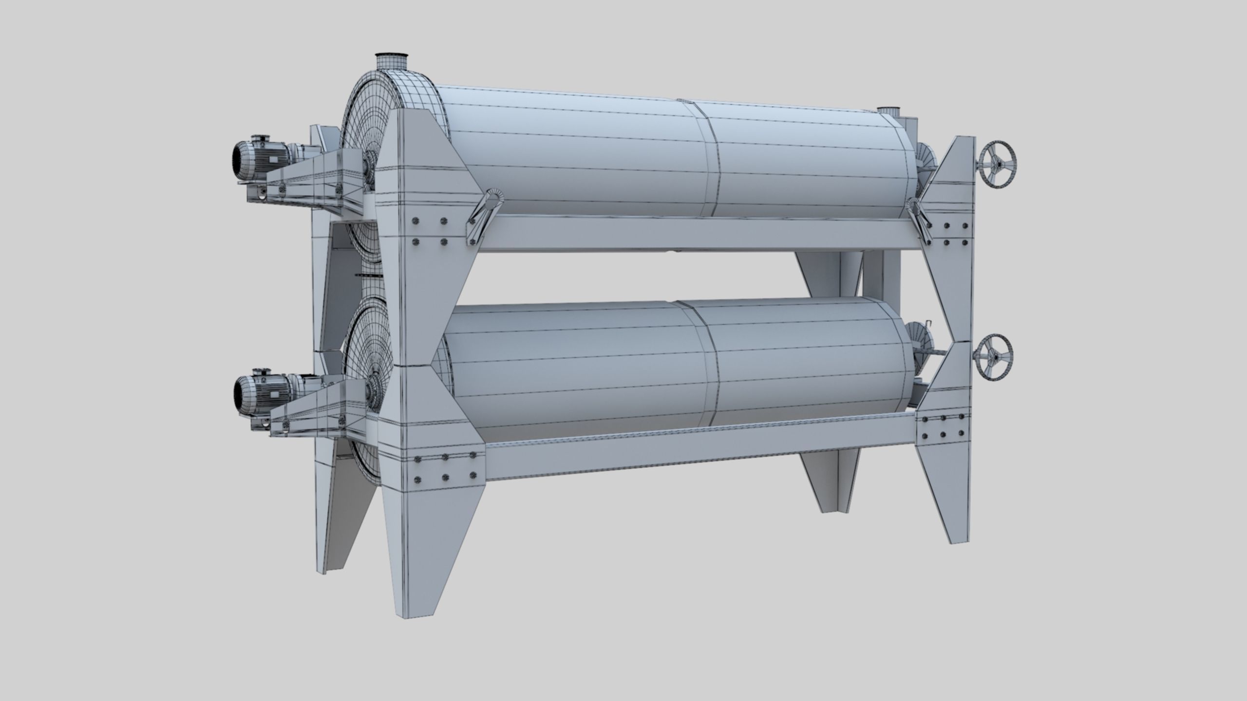 Trieur Intended Cylinder - Wheat Grain Flour Milling Machine 3D model_49