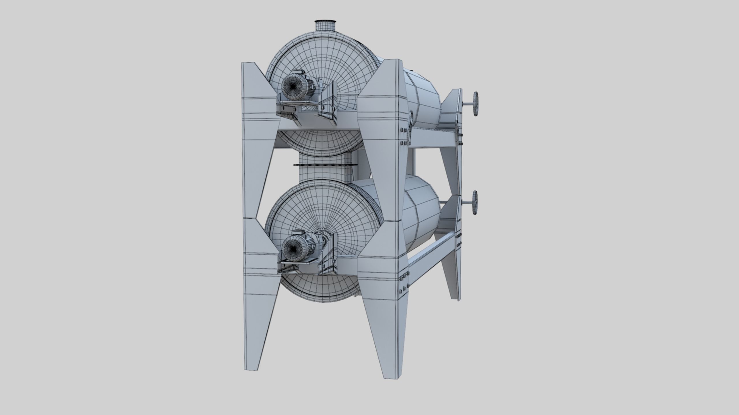 Trieur Intended Cylinder - Wheat Grain Flour Milling Machine 3D model_35