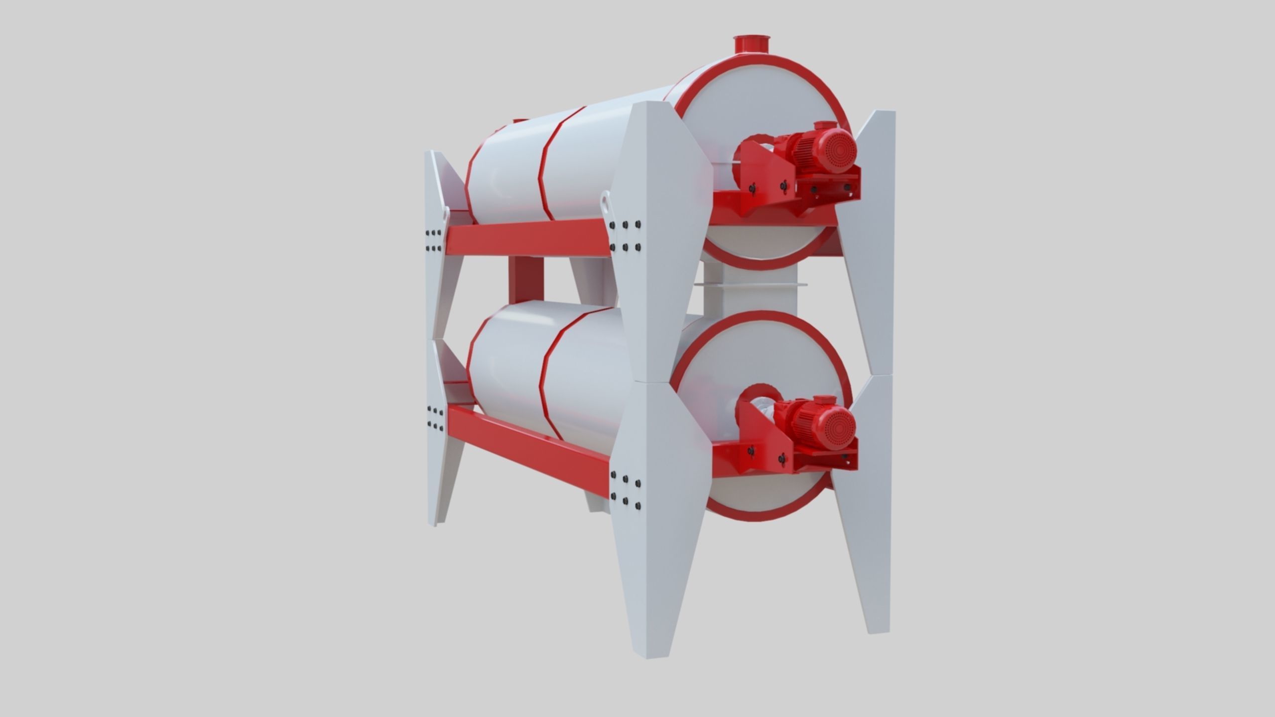 Trieur Intended Cylinder - Wheat Grain Flour Milling Machine 3D model_3