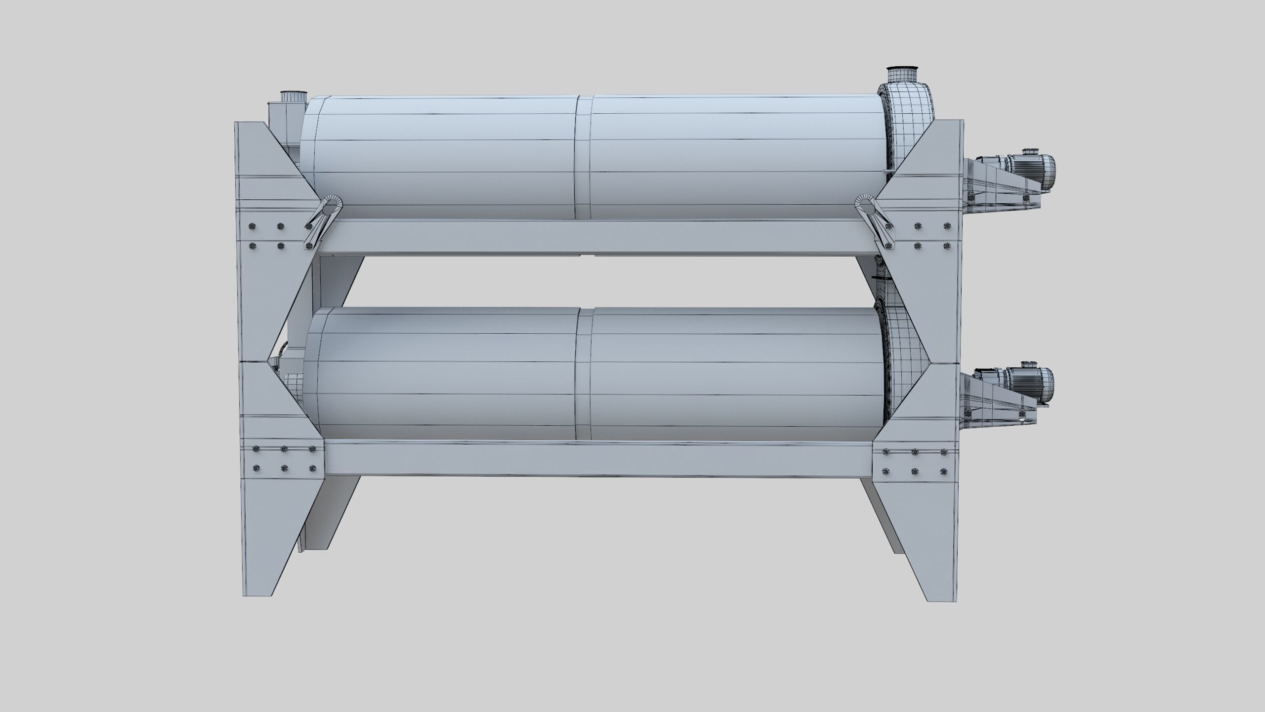 Trieur Intended Cylinder - Wheat Grain Flour Milling Machine 3D model_10