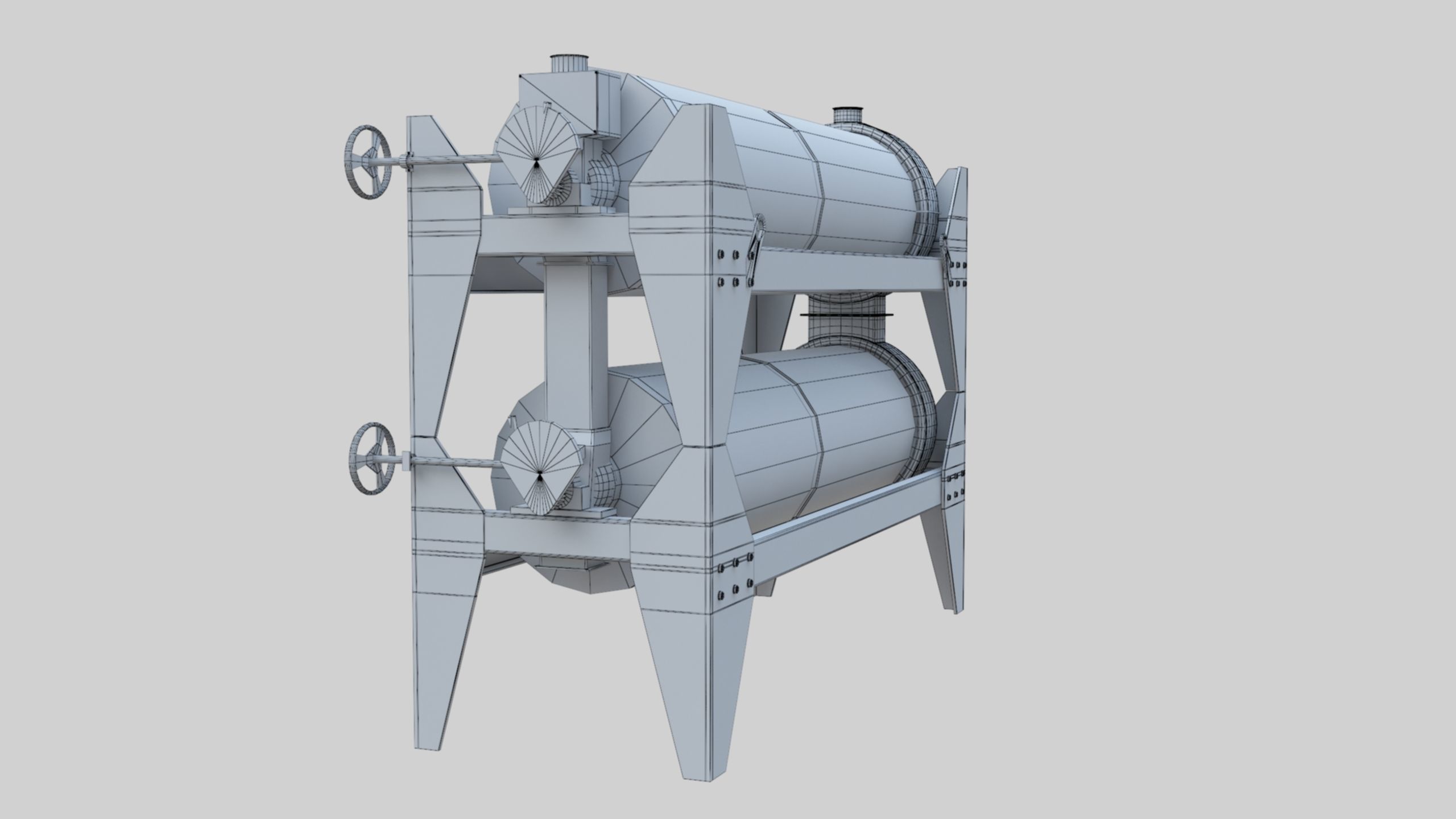 Trieur Intended Cylinder - Wheat Grain Flour Milling Machine 3D model_39