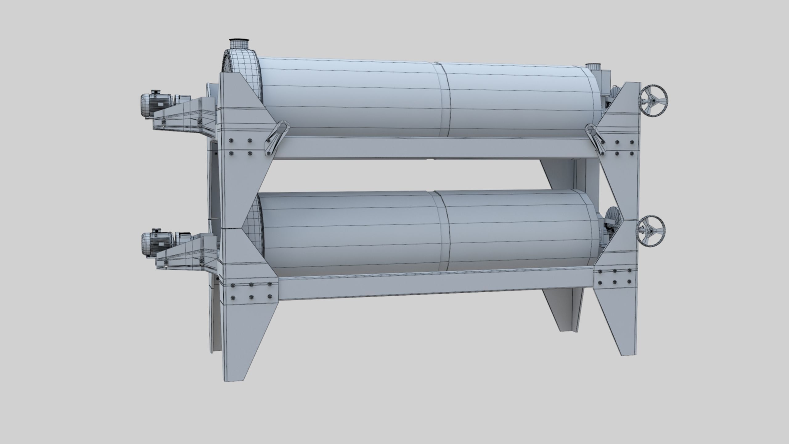 Trieur Intended Cylinder - Wheat Grain Flour Milling Machine 3D model_50