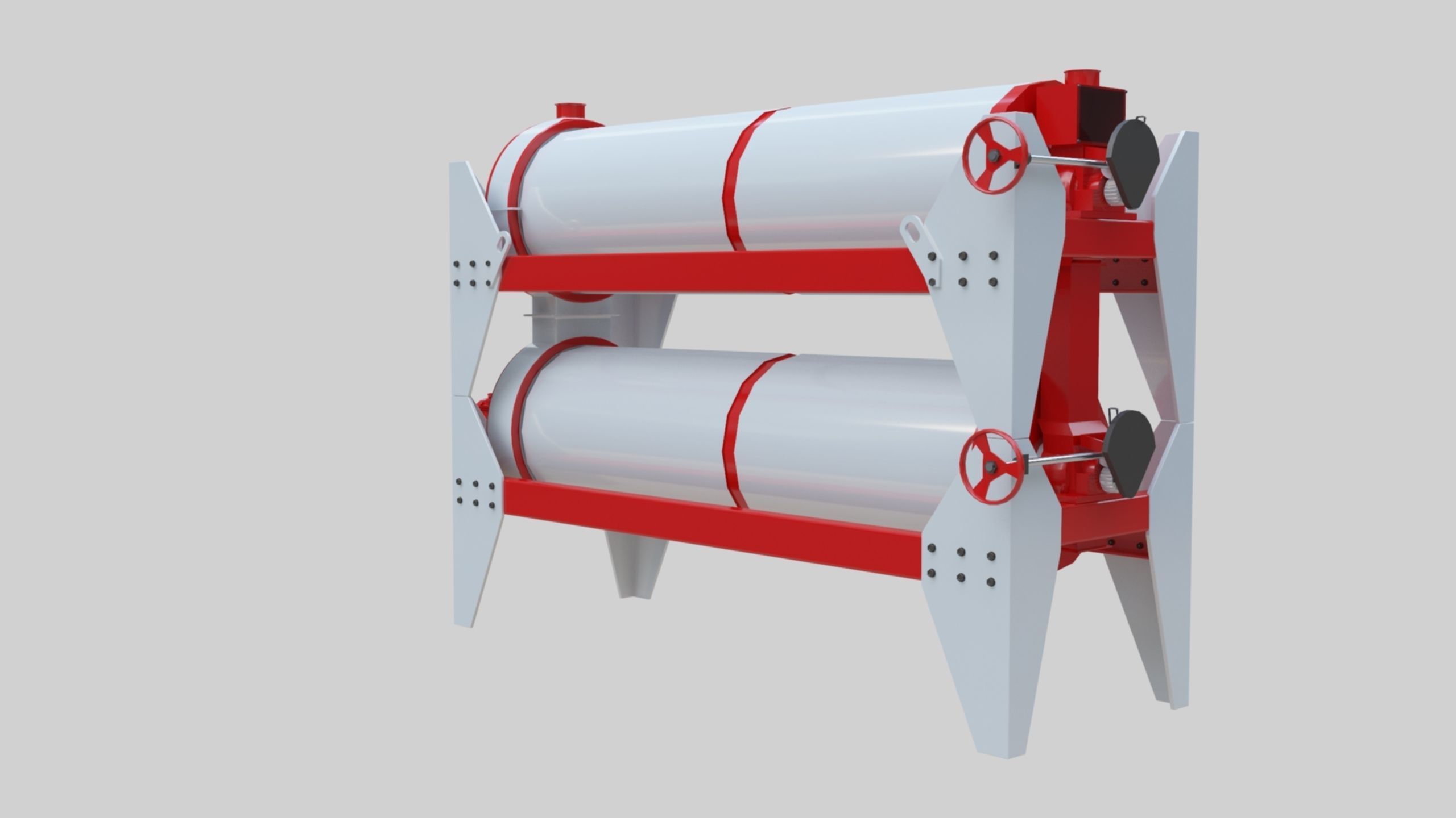 Trieur Intended Cylinder - Wheat Grain Flour Milling Machine 3D model_21