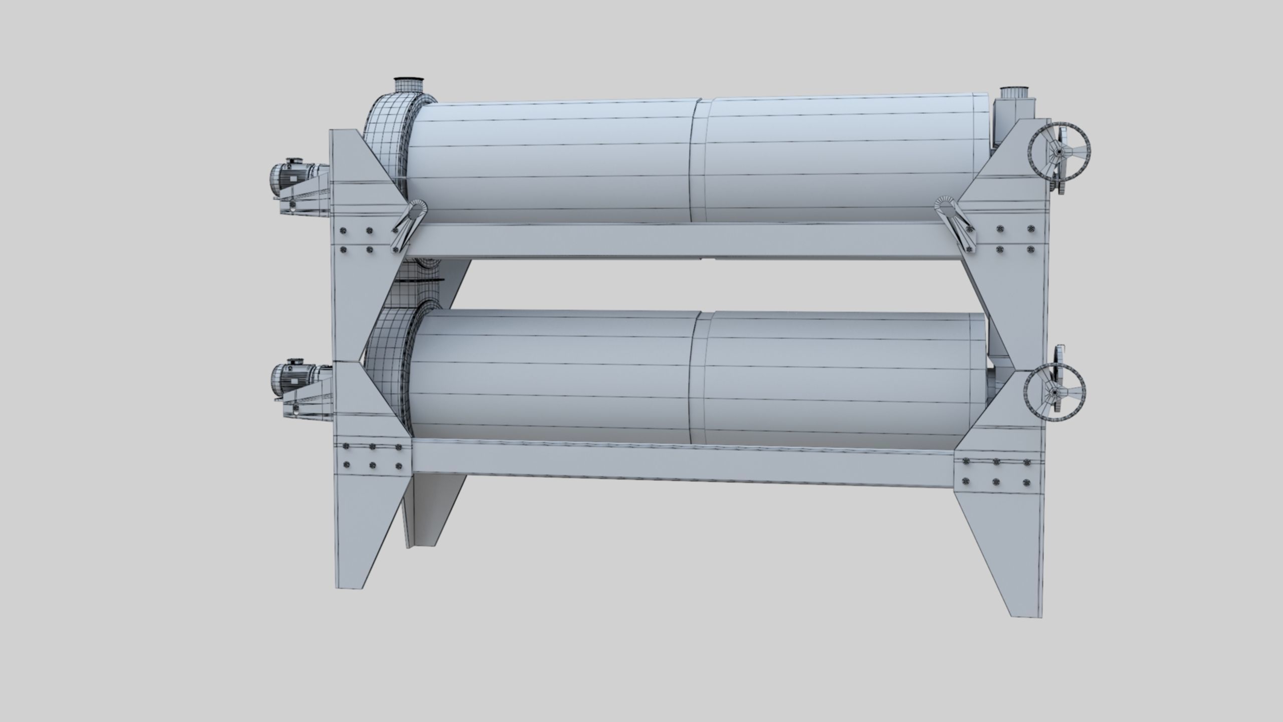 Trieur Intended Cylinder - Wheat Grain Flour Milling Machine 3D model_46