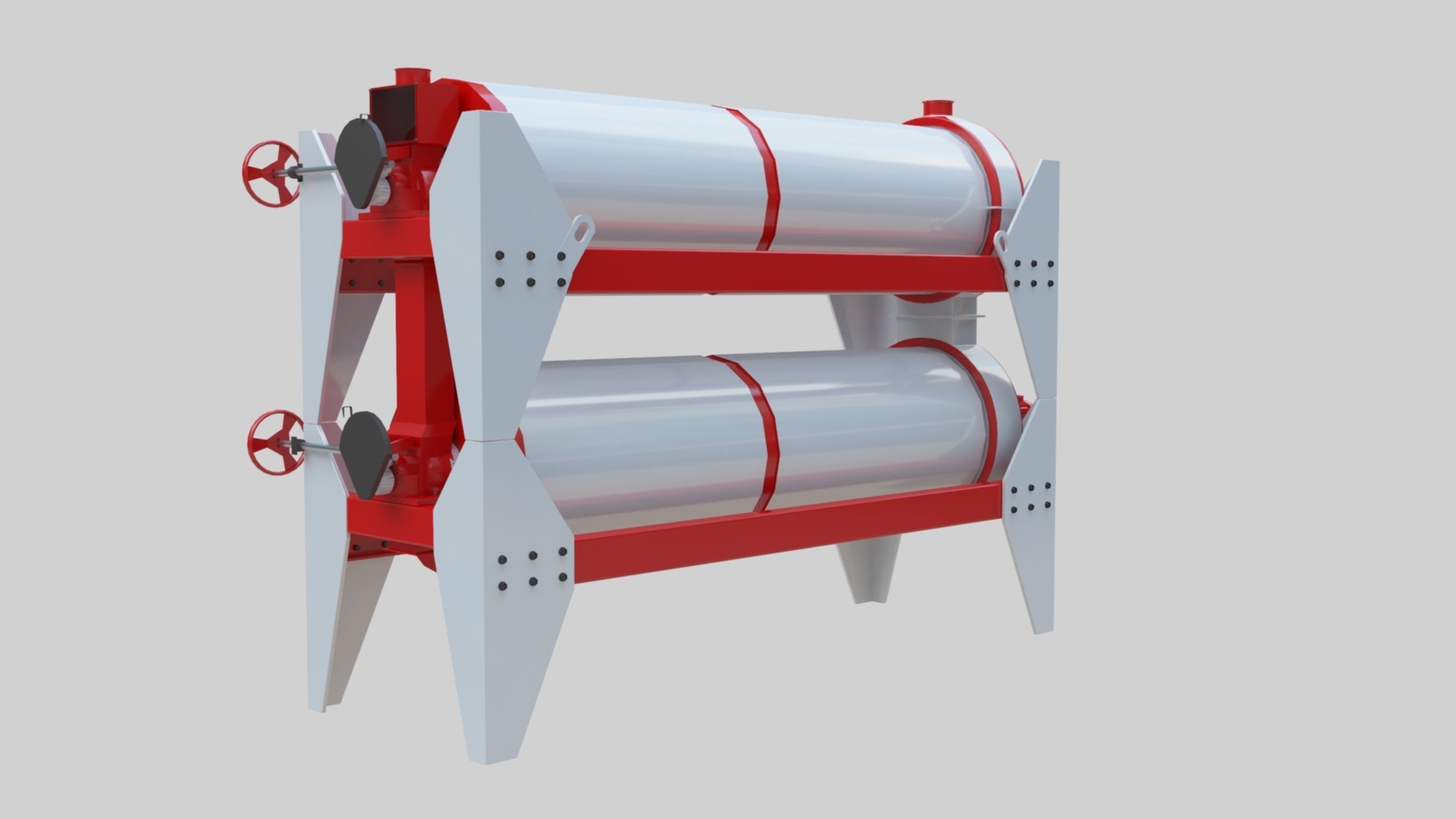 Trieur Intended Cylinder - Wheat Grain Flour Milling Machine 3D model_23