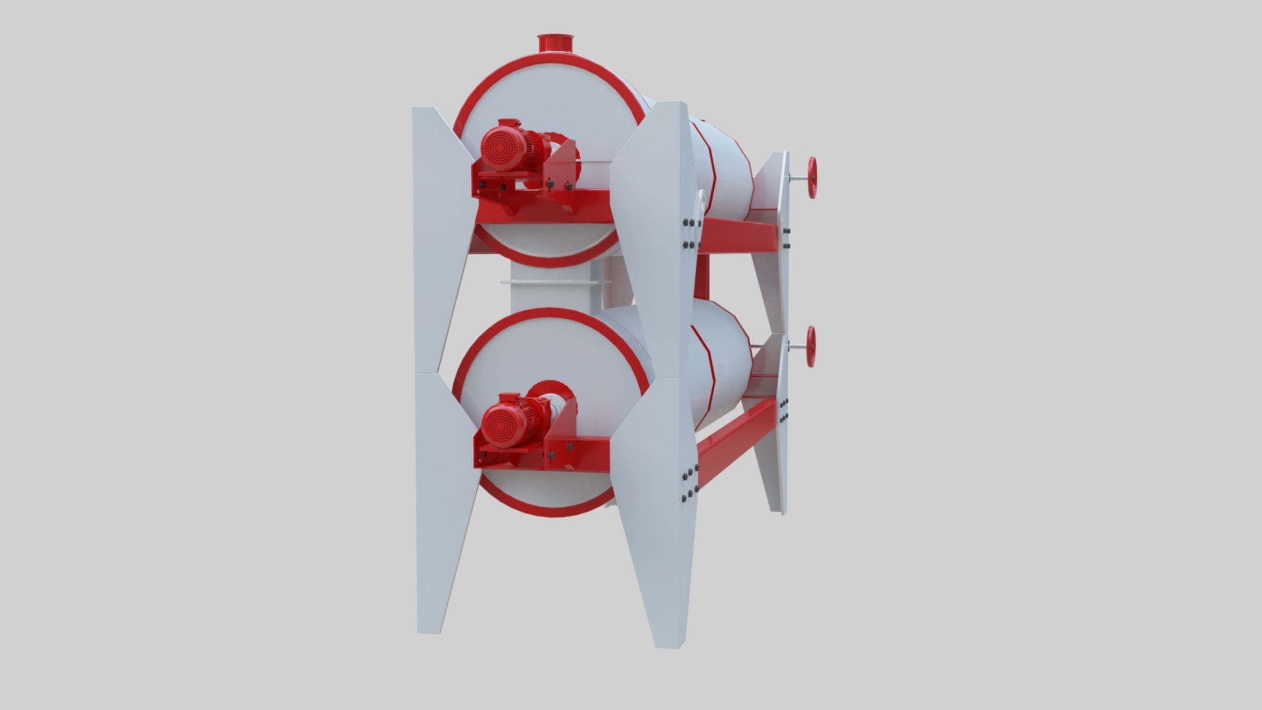 Trieur Intended Cylinder - Wheat Grain Flour Milling Machine 3D model_13