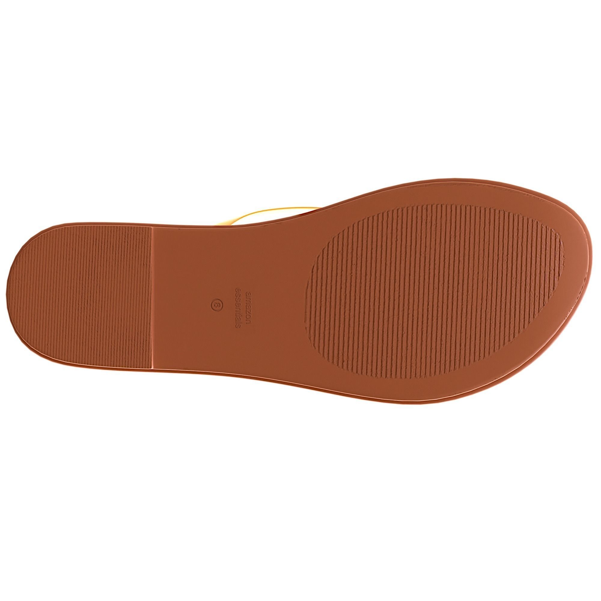 Sandal tan leather flip flops Low-poly 3D model_4
