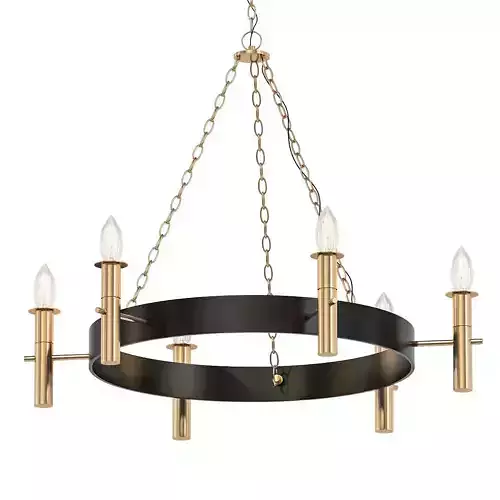 Finland gold chandelier with six candle lights