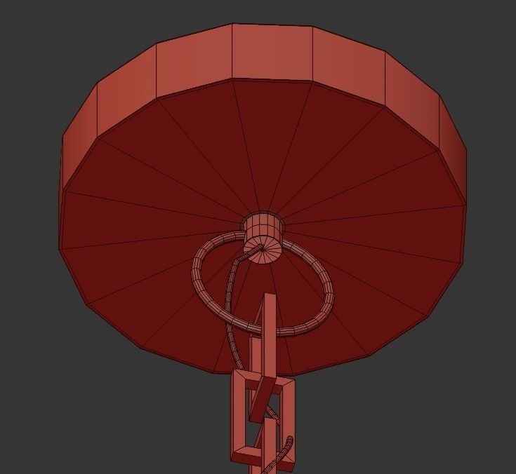 Finland gold chandelier with six candle lights 3D model_3