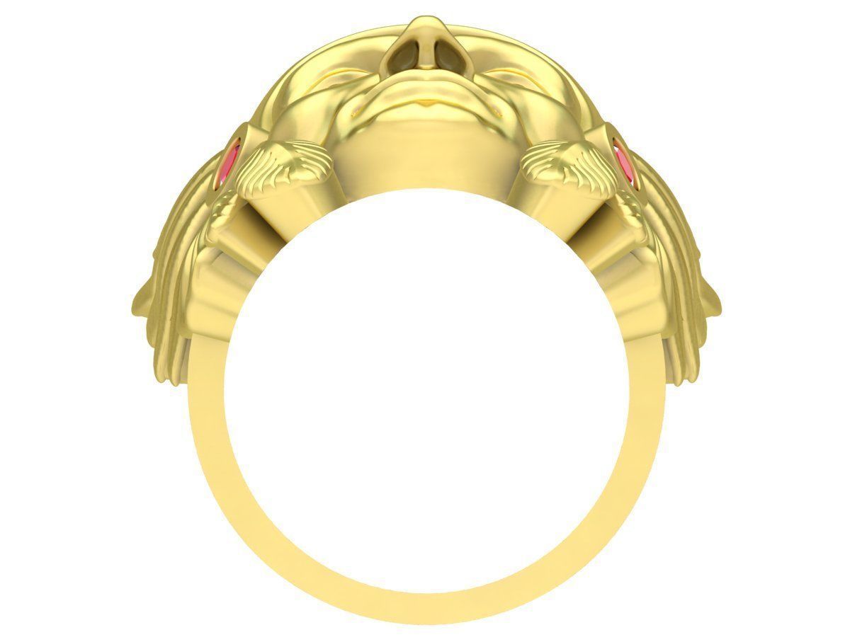 Native American Chief Head Ring 3D Jewelry Model 3908 3D print model_6