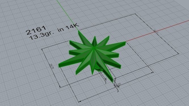 Star Pendant 2161 3D print model 3D print model_5