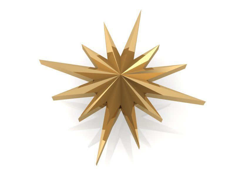 Star Pendant 2161 3D print model 3D print model_1