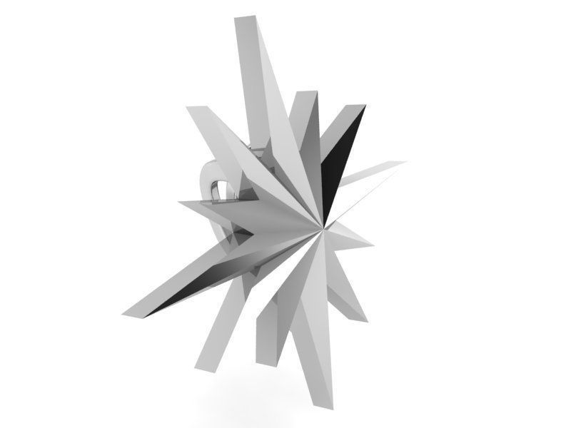 Star Pendant 2161 3D print model 3D print model_3