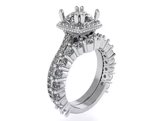 Decorative Setting Diamond ring 2162 3D print model