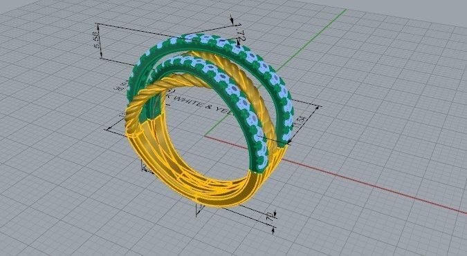 Eternity Diamond ring 2165 3D print model 3D print model_5