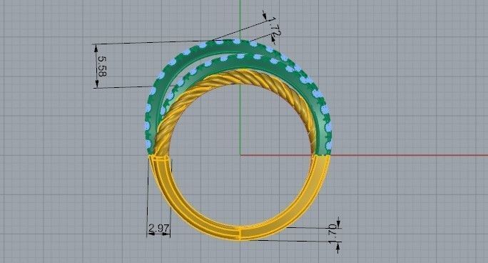 Eternity Diamond ring 2165 3D print model 3D print model_6