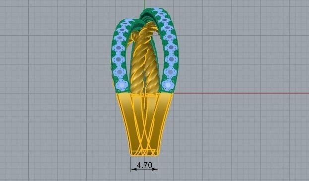 Eternity Diamond ring 2165 3D print model 3D print model_7