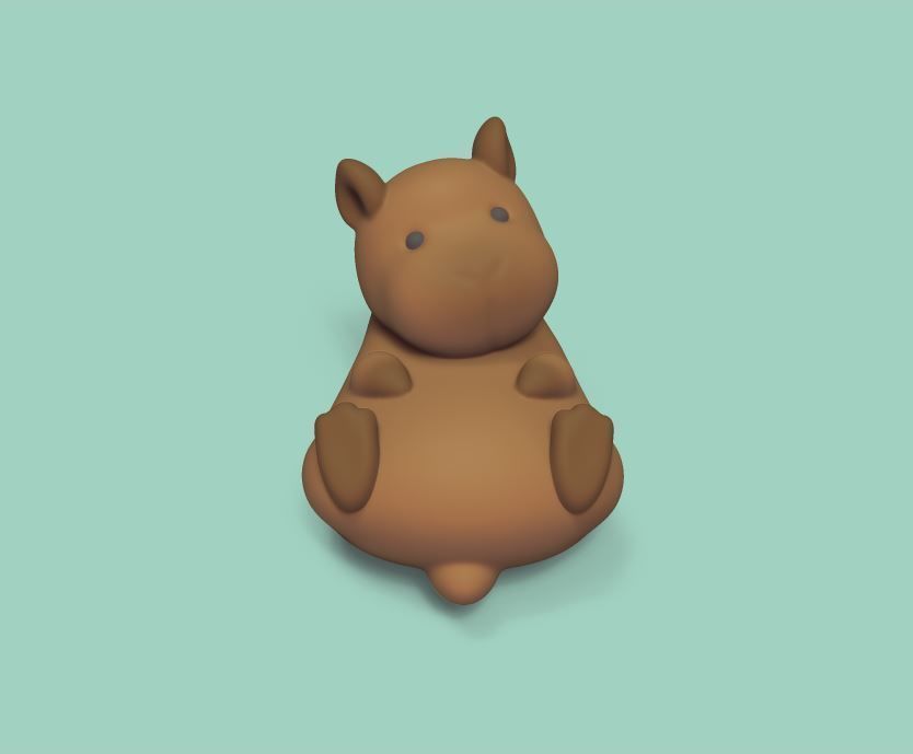 Baby Capybara 3D print model_2