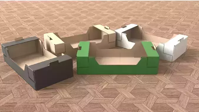 Fruit and vegetable box Cardboard tray