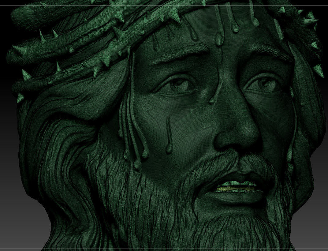 Jesus Face 3D print model_2