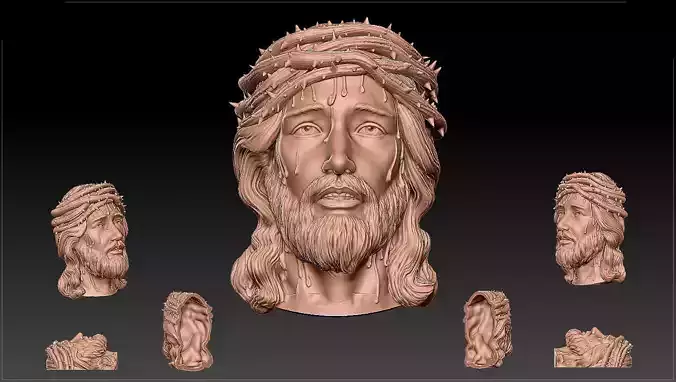 Jesus Face 3D print model