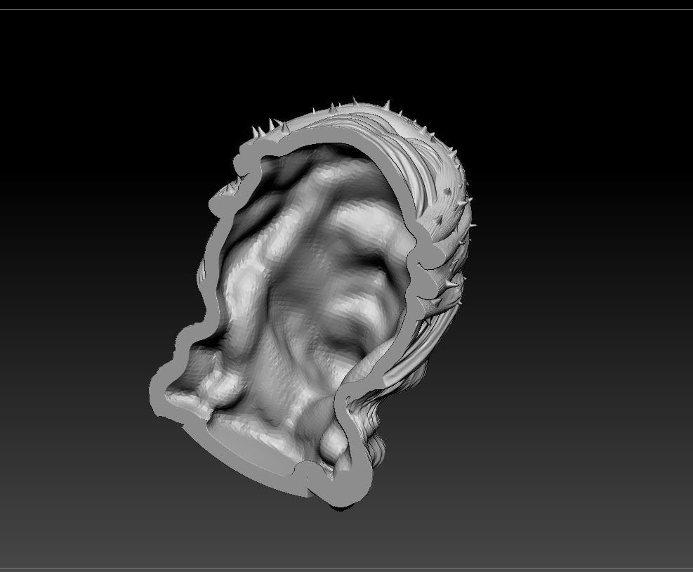 Jesus Face 3D print model_4