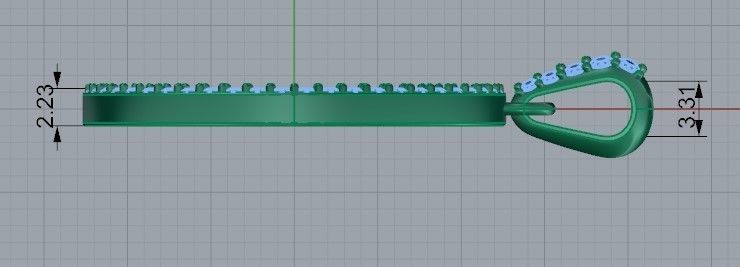 Mirror Pendant 2169 3D print model 3D print model_7