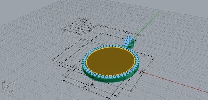 Mirror Pendant 2169 3D print model 3D print model_5