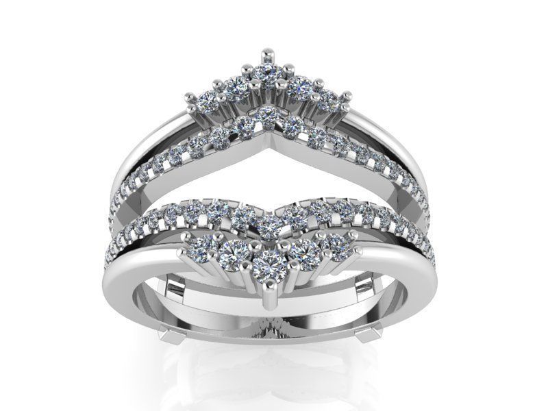 Crown Diamond ring 2170 3D print model 3D print model_2