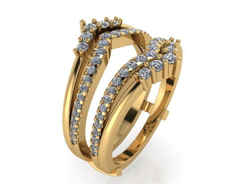 Crown Diamond ring 2170 3D print model 3D print model_1