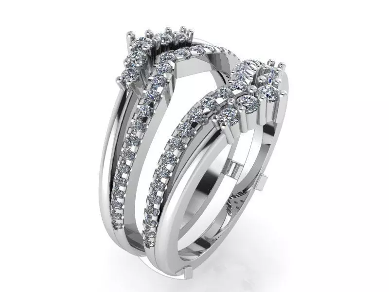 Crown Diamond ring 2170 3D print model 3D print model_0