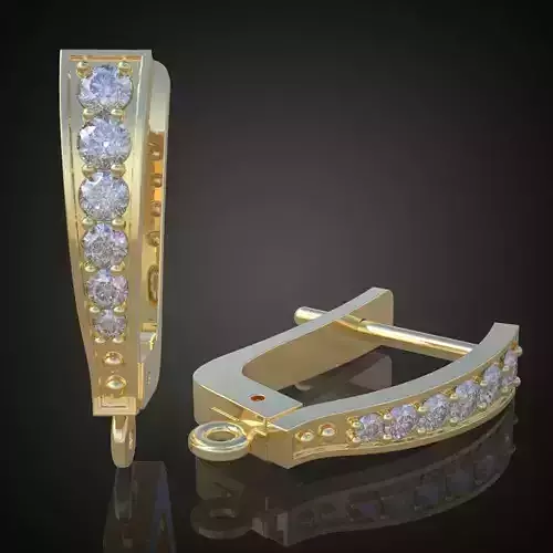 Earring 3D model 3D printable model 0142-7