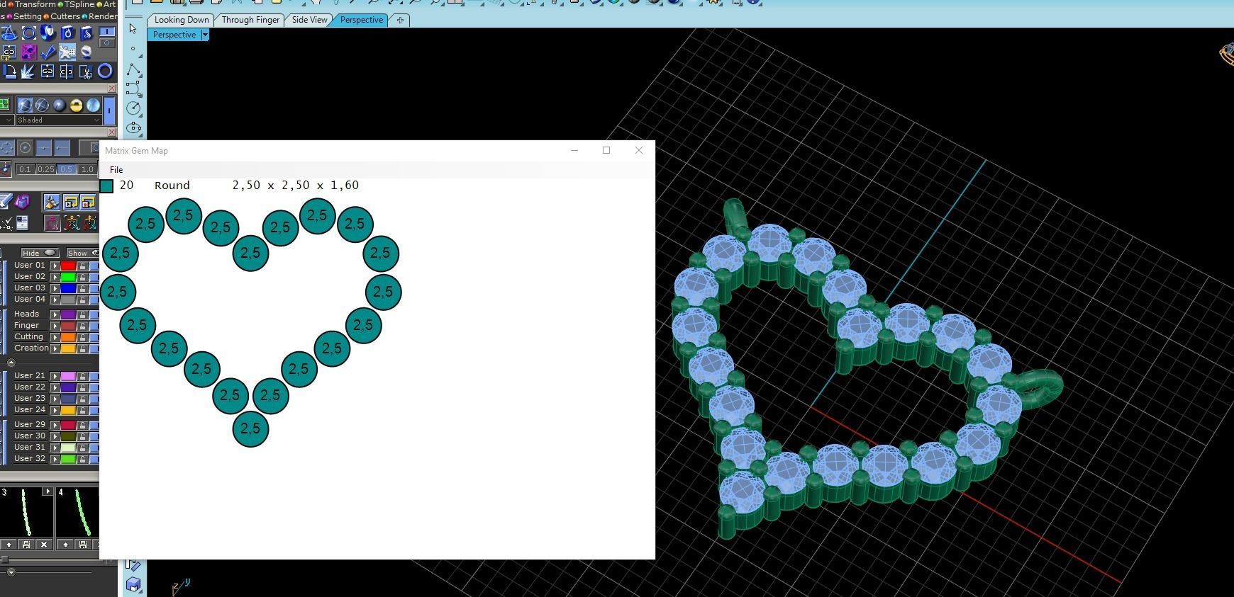 Pendant Heart Style 03 3D print model_2