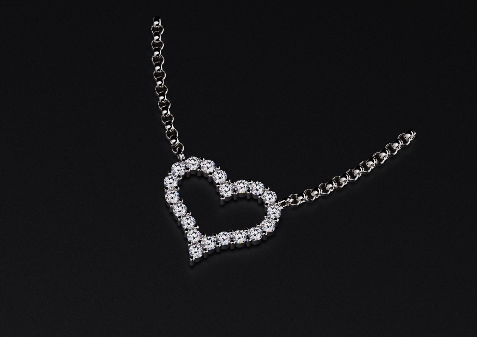 Pendant Heart Style 03 3D print model_1