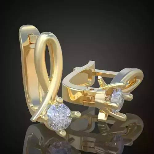 Earring 3D model 3D printable model 0144-8