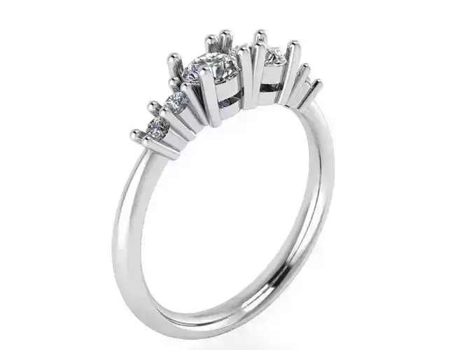 Two Big stone Diamond ring 2172 3D print model