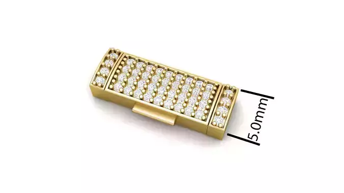 5 mm Diamond  Lock Box for Jewelry 3D print model
