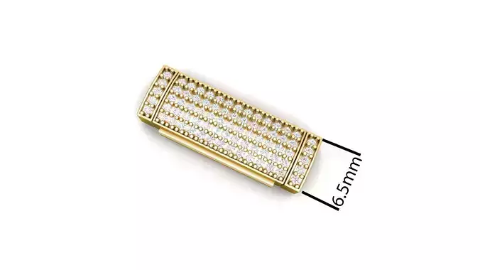 6 and half mm Diamond Flip Lock Box for Jewelery  3D print model