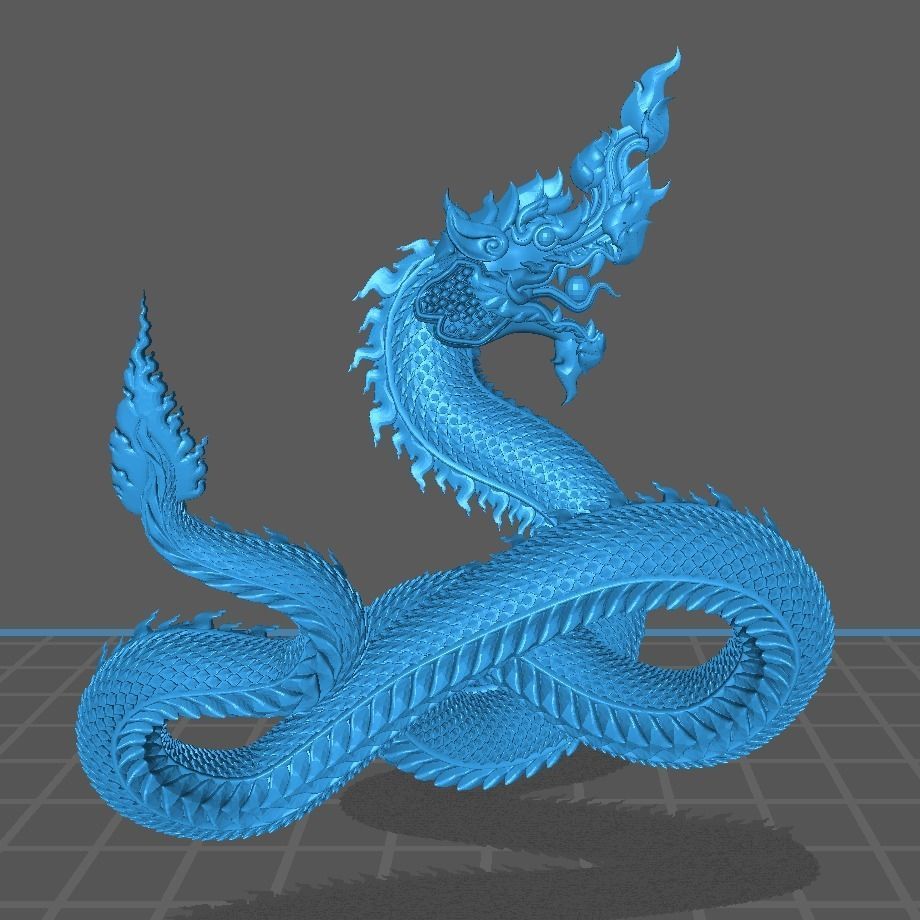 Phayanakh serpent Naga animals in Thai literature 3D print model_5