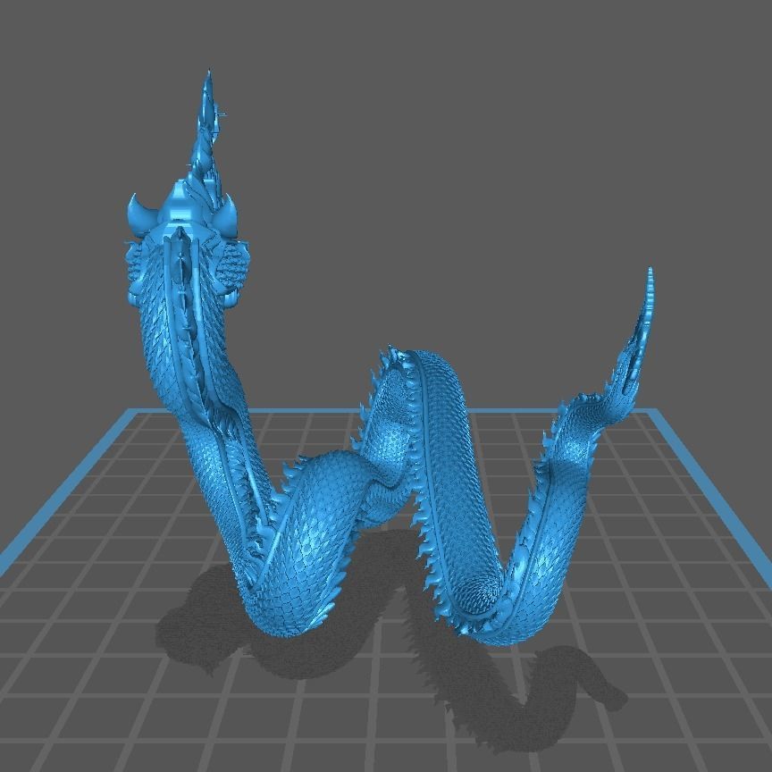 Phayanakh serpent Naga animals in Thai literature 3D print model_8