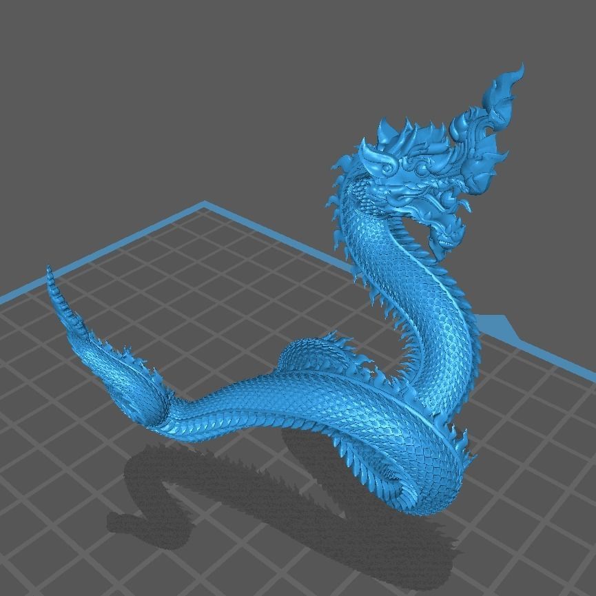 Phayanakh serpent Naga animals in Thai literature 3D print model_7